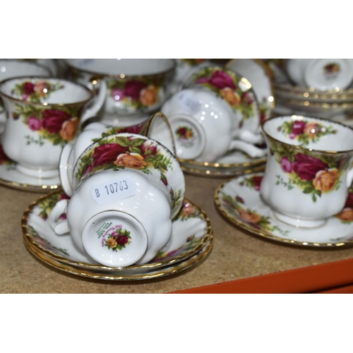 409 - A ROYAL ALBERT 'OLD COUNTRY ROSES' PATTERN COFFEE SET AND TEAWARE, comprising a coffee pot, cream ju... 