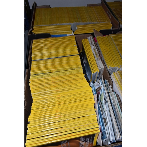 412 - SIX BOXES AND LOOSE NATIONAL GEOGRAPHIC MAGAZINES AND TABLE LAMPS, approximately four hundred editio... 