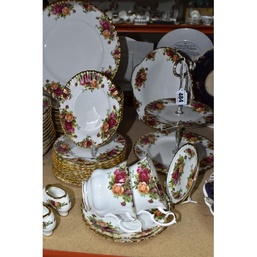 484 - A SIXTY NINE PIECE ROYAL ALBERT 'OLD COUNTRY ROSES' DINNER SERVICE WITH SEVEN PIECES OF GIFTWARE, co... 