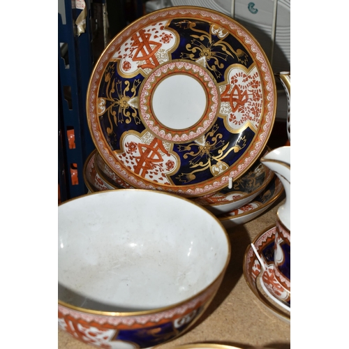 490 - AN EARLY 19TH CENTURY SPODE PORCELAIN DOLLAR PATTERN (No. 715) PART TEA SERVICE, comprising an oval ... 