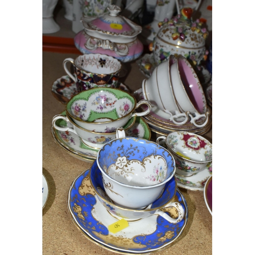 494 - A QUANTITY OF VICTORIAN AND LATER CERAMICS, including a thirty-nine pink ground Victorian tea servic... 