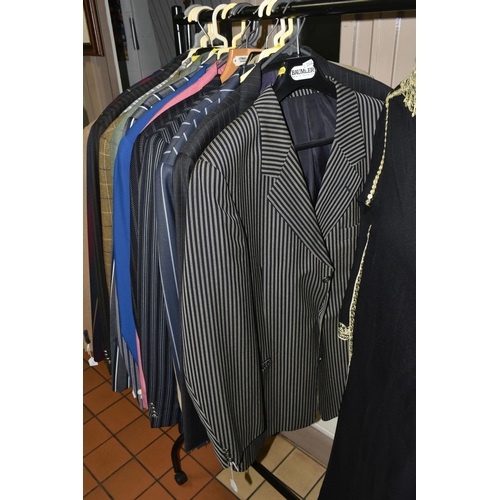 501 - A QUANTITY OF GENTLEMEN'S JACKETS AND LADIES' EVENING WEAR, comprising seventeen men's assorted jack... 