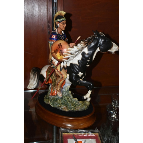 508 - A ROYAL DOULTON LIMITED EDITION EQUESTRIAN FIGURE 'INDIAN BRAVE', HN2376, no.291/500, with a separat... 