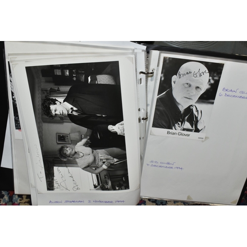 529 - PHOTOGRAPH / AUTOGRAPH ALBUMS, Two Albums containing 180 photographs, photocards, compliment slips a... 