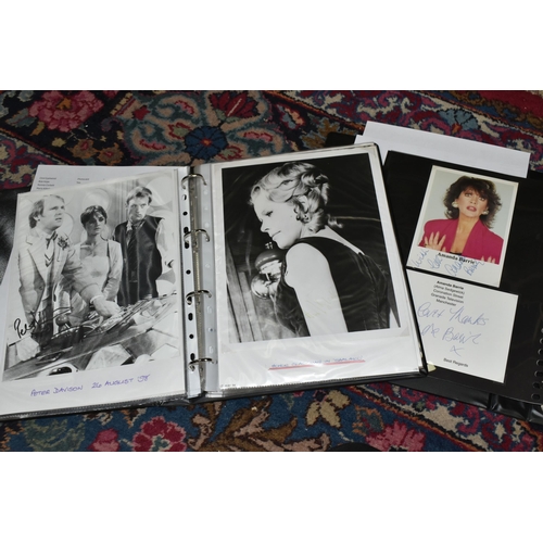 529 - PHOTOGRAPH / AUTOGRAPH ALBUMS, Two Albums containing 180 photographs, photocards, compliment slips a... 