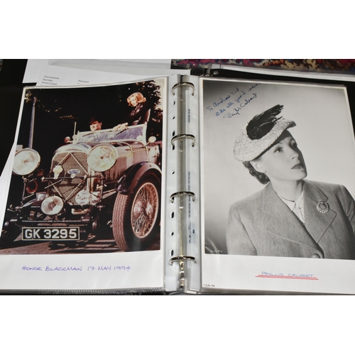 529 - PHOTOGRAPH / AUTOGRAPH ALBUMS, Two Albums containing 180 photographs, photocards, compliment slips a... 