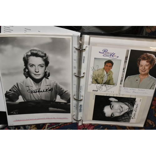 529 - PHOTOGRAPH / AUTOGRAPH ALBUMS, Two Albums containing 180 photographs, photocards, compliment slips a... 