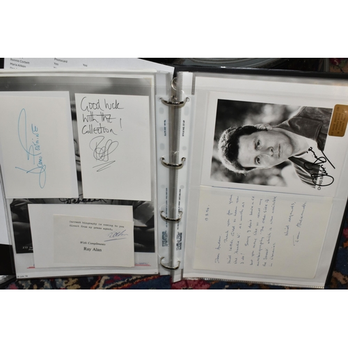 529 - PHOTOGRAPH / AUTOGRAPH ALBUMS, Two Albums containing 180 photographs, photocards, compliment slips a... 