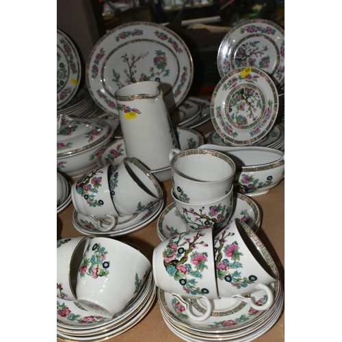 531 - A LARGE QUANTITY OF 'INDIAN TREE' PATTERNED KITCHENWARE FROM MANUFACTURERS SUCH AS JOHNSON & BROTHER... 