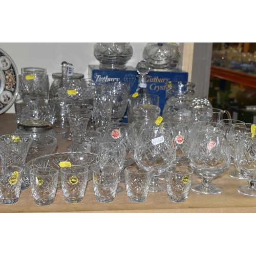 537 - A LARGE QUANTITY OF GLASSWARE to include named manufacturers such as Webb Corbett and Tutbury Crysta... 