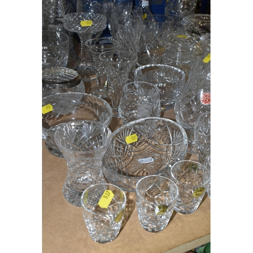 537 - A LARGE QUANTITY OF GLASSWARE to include named manufacturers such as Webb Corbett and Tutbury Crysta... 