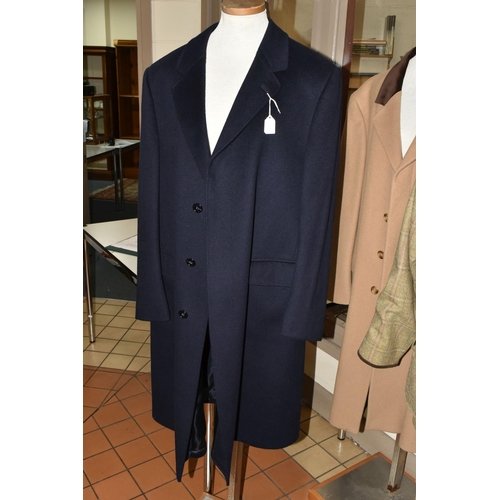 553 - FOUR GENTLEMEN'S COATS, to include a Barbour 'Pure British Wool' style T68 jacket, size XL, a dark g... 