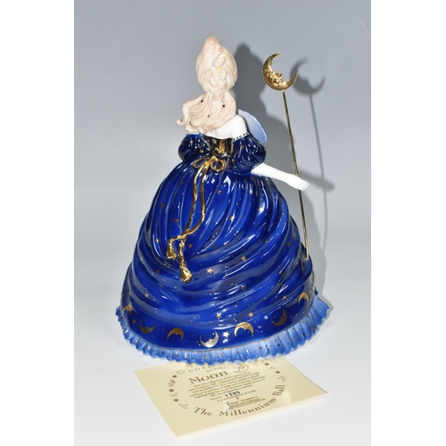 324 - A COALPORT THE MILLENNIUM BALL 'MOON' FIGURINE, limited edition with certificate numbered 1395/2500,... 