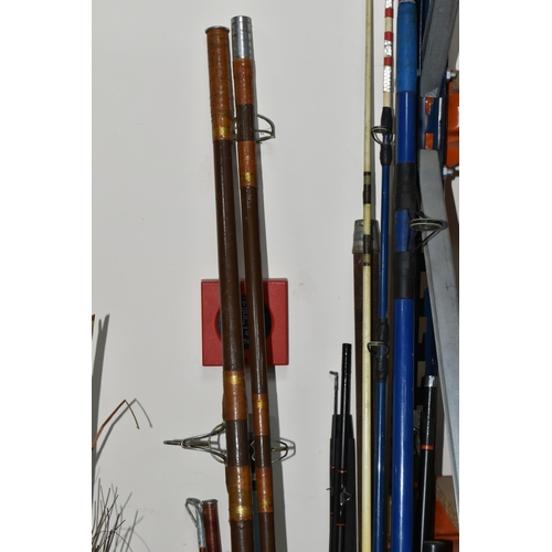 342 - A BOX OF COURSE AND SEA FISHING RODS, to include a Daiwa Hi-Power sea fishing rod, a Surf Rod 0150-3... 