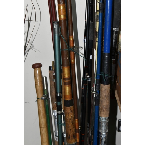 342 - A BOX OF COURSE AND SEA FISHING RODS, to include a Daiwa Hi-Power sea fishing rod, a Surf Rod 0150-3... 