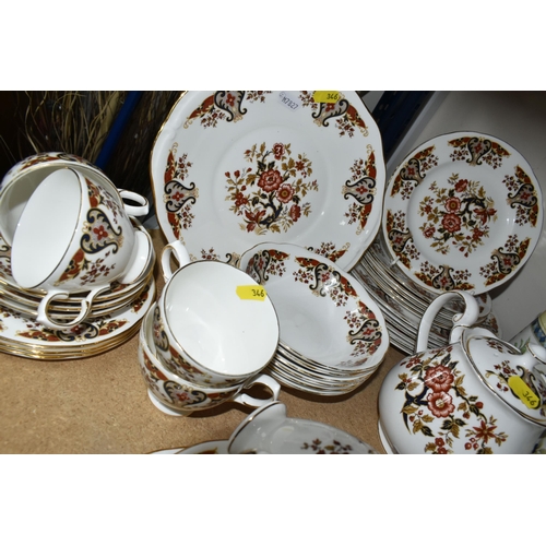 346 - A VARIETY OF CERAMIC KITCHENWARE FROM NAMED MANUFACTURERS to include a Colclough tea set in 'Royale'... 