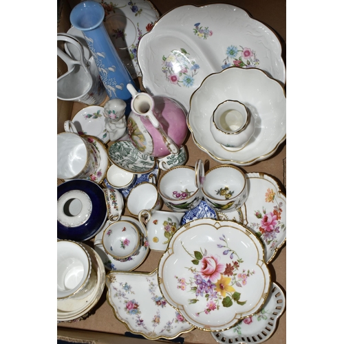 352 - ONE BOX OF MINATURE CERAMICS FROM NAMED MANUFACTURERS to include a variety of miniature Coalport tea... 