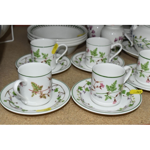 361 - A QUANTITY OF PORTMEIRION KITCHENWARE AND OTHER PLATES to include six coffee cups and saucers, a sau... 