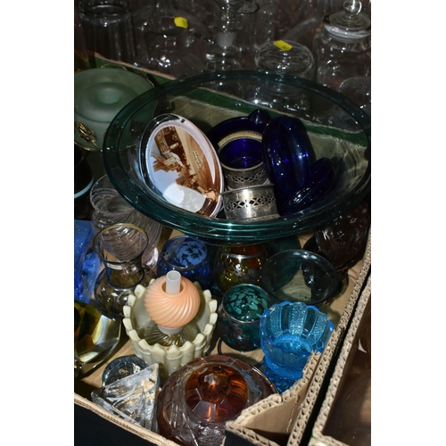 363 - SIX BOXES OF ASSORTED GLASSWARE to include five boxes of clear glassware consisting a variety of gla... 