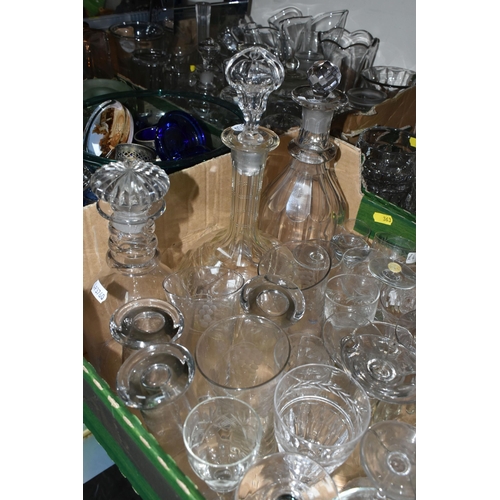 363 - SIX BOXES OF ASSORTED GLASSWARE to include five boxes of clear glassware consisting a variety of gla... 