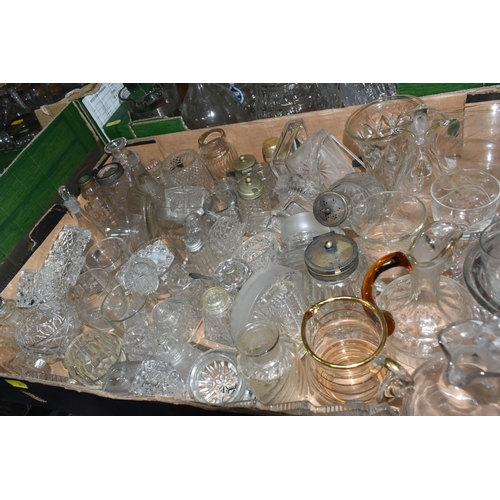 363 - SIX BOXES OF ASSORTED GLASSWARE to include five boxes of clear glassware consisting a variety of gla... 