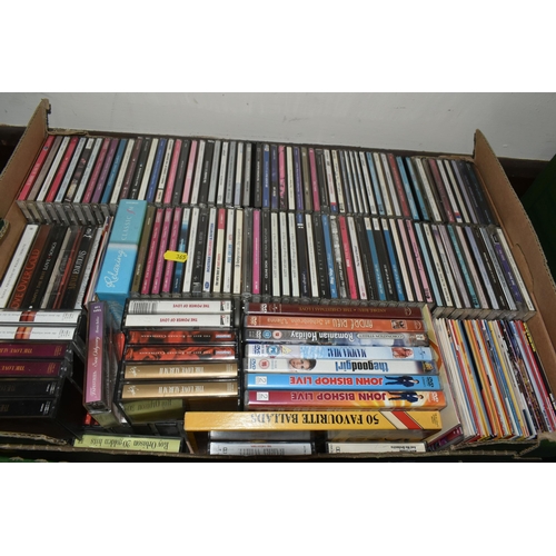 365 - TWO BOXES OF ASSORTED LPS, CASSETTES, CDS, to include approximately 35 LPs featuring artists such as... 