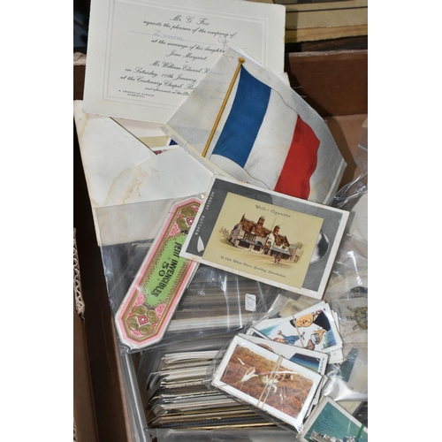 433 - ONE BOX OF EPHEMERA containing a large quantity of early 20th century postcards to include sentiment... 