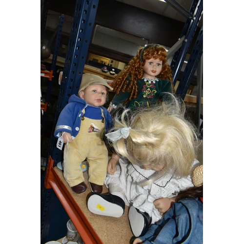 461 - A QUANTITY OF MODERN COLLECTORS DOLLS, to include dolls by Knightsbridge Collection, Hamilton Collec... 