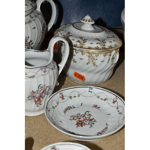 464 - VICTORIAN HAND PAINTED TEA WARES ETC, to comprising a teapot, milk jug, sugar bowl, slops bowl and a... 