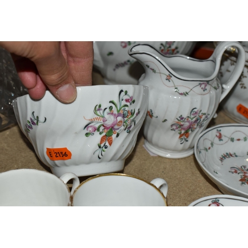 464 - VICTORIAN HAND PAINTED TEA WARES ETC, to comprising a teapot, milk jug, sugar bowl, slops bowl and a... 