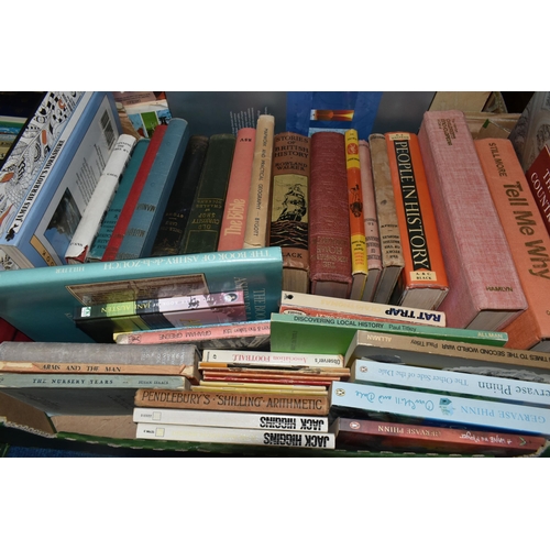 469 - SIX BOXES OF VINTAGE BOOKS, to include fiction and non-fiction, fiction authors include Nevil Shute,... 