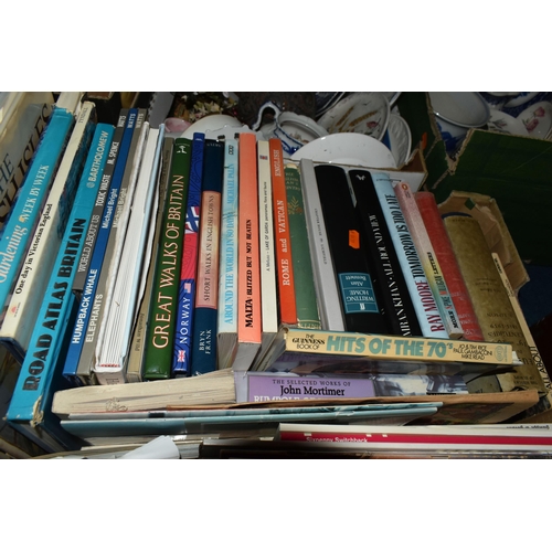 469 - SIX BOXES OF VINTAGE BOOKS, to include fiction and non-fiction, fiction authors include Nevil Shute,... 