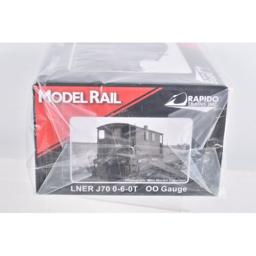 284 - A BOXED OO GAUGE RAPIDO TRAINS INC MODEL RAIL STEAM LOCOMOTIVE, Class J70 0-6-0, no. 68225 in BR Liv... 