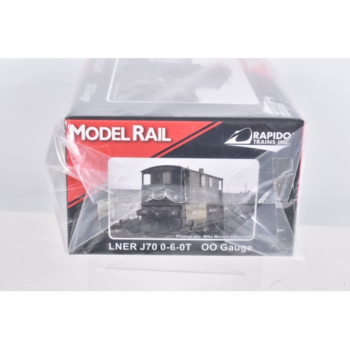 285 - A BOXED OO GAUGE RAPIDO TRAINS INC MODEL RAIL STEAM TRAM, Class J70 0-6-0, no. 7128 in LNER Wartime ... 