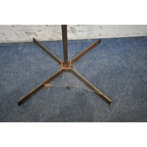 1227 - A MID CENTURY COAT / HAT STAND/ with six arms and two umbrella / stick holders, height 160cm (condit... 