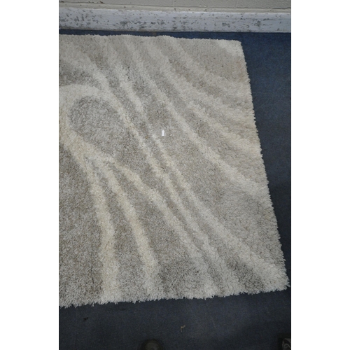 1291 - A DUNELM RECTANGULAR RUG, 238cm x 165cm, along with a smaller rectangular rug (condition report: bot... 