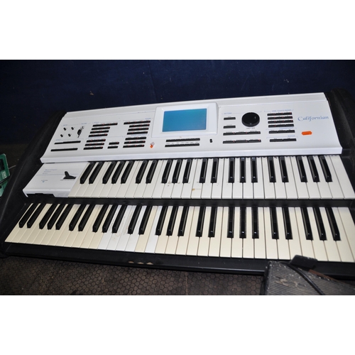 1058 - A THOMAS CALIFORNIAN ELECTRIC ORGAN WITH PEDAL BOARD and  volume pedal (spares or repairs)(condition... 