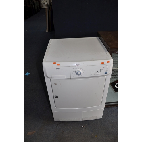 1070 - A ZANUSSI ZDC 67550W CONDENSER DRYER width 60cm depth 60cm height 84cm (PAT pass and working)