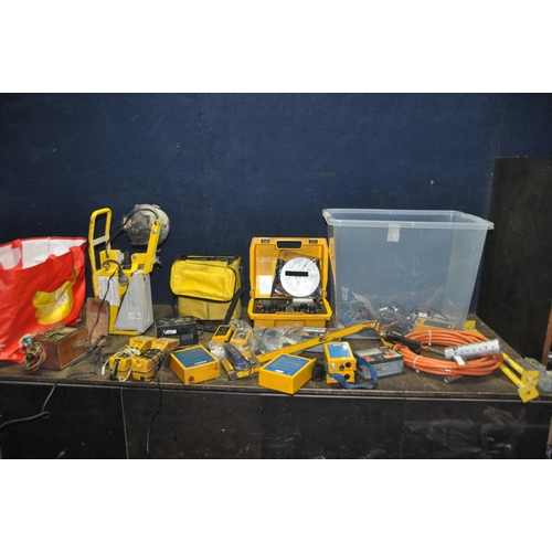 1072 - A BOX AND A BAG CONTAINING BT ENGINEERS TEST EQUIPMENT including a Tester 301B, an Ohmmeter 18C, thr... 