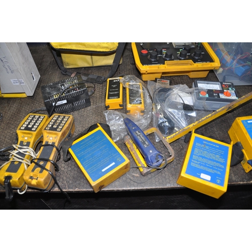 1072 - A BOX AND A BAG CONTAINING BT ENGINEERS TEST EQUIPMENT including a Tester 301B, an Ohmmeter 18C, thr... 