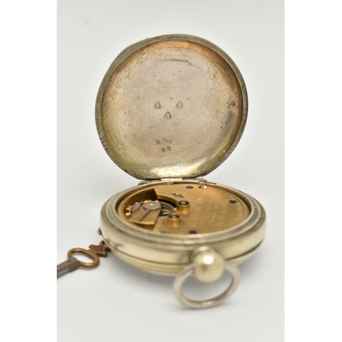 46 - A 'J W BENSON, THE LUDGATE WATCH' OPEN FACE POCKET WATCH, key wound movement, dial signed 'J W Benso... 