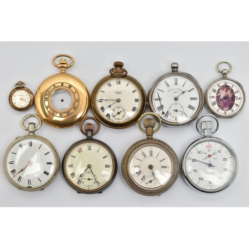 48 - A BOX OF ASSORTED WATCHES, to include eight pocket watches, names to include Smiths Empire, J G Grav... 