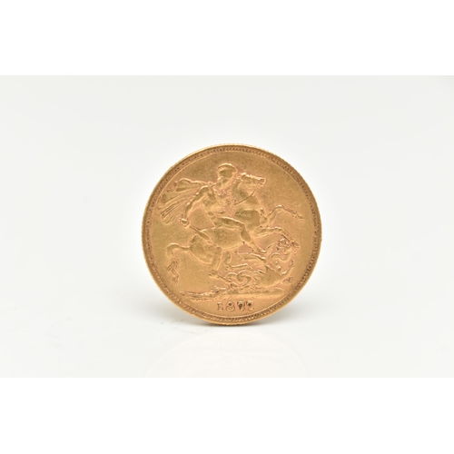 6 - A QUEEN VICTORIA FULL GOLD SOVEREIGN COIN, depicting Queen Victoria, dated 1877, approximate diamete... 