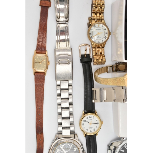 69 - A SELECTION OF WRISTWATCHES, to include a gents stainless steel, manual wind 'Seiko' watch, stamped ... 