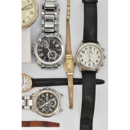 69 - A SELECTION OF WRISTWATCHES, to include a gents stainless steel, manual wind 'Seiko' watch, stamped ... 