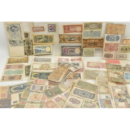 117 - A LARGE AND HEAVY BOX OF COINS, BANKNOTES AND COMMEMORATIVES, to include world banknotes out of circ... 