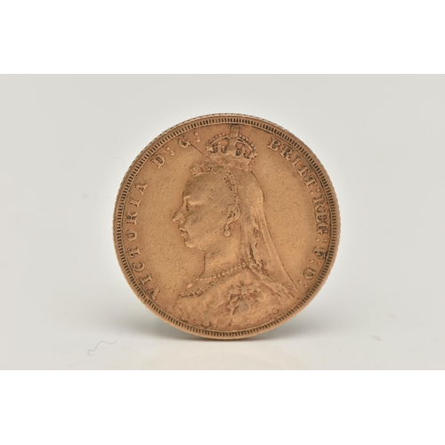 121 - A FULL GOLD SOVEREIGN COIN DEPICTING VICTORIA MELBOURNE MINT, dated 1888 ,22ct gold (Slight Ware), 7... 