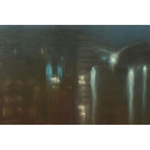 312 - MATTHEW DRAPER (BRITISH 1973) 'DRENCHED', a Birmingham city skyline at night, signed and dated 2007 ... 