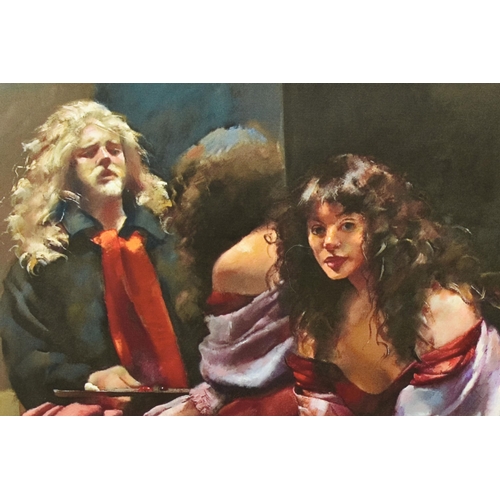 313 - ROBERT LENKIEWICZ (BRITISH 1941-2002) 'THE PAINTER WITH KAREN IN THE STUDIO', a limited edition prin... 