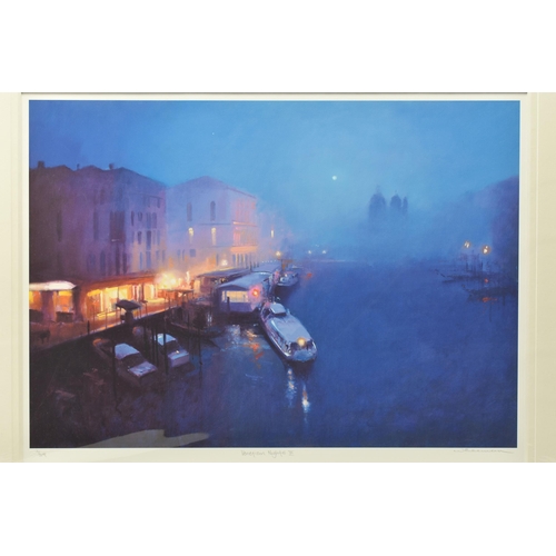 315 - PETER WILEMAN (BRITISH 1946) 'VENETIAN NIGHTS III', a signed artist proof edition print on paper, de... 